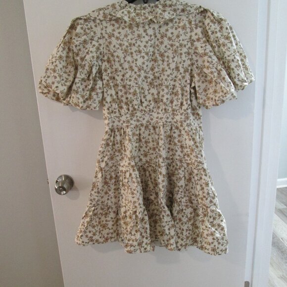 En Saison Gianna Mini Dress – 100% Cotton Feminine Ruffle Dress Sz S - Picture 12 of 12